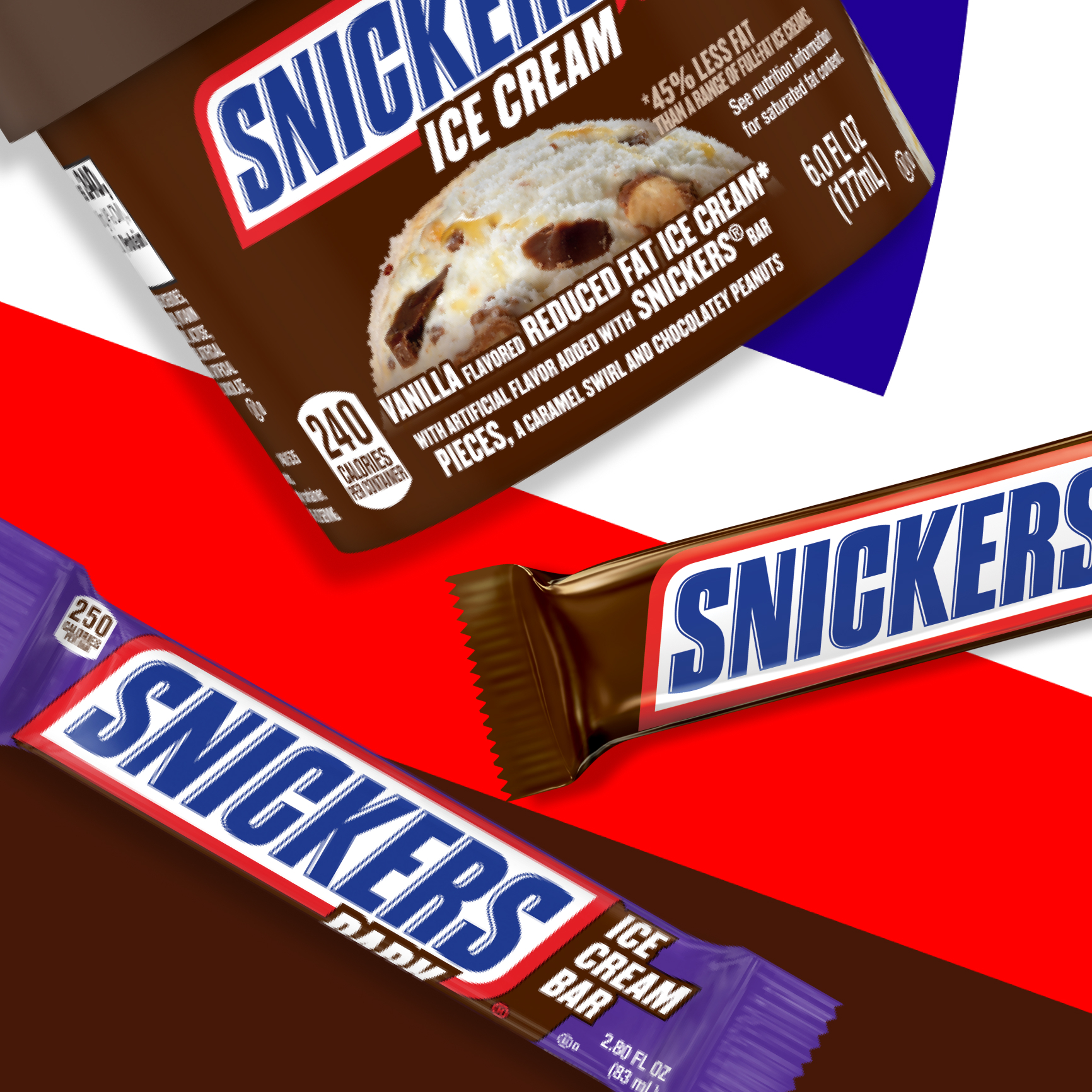 Snickers icecream collection group shot