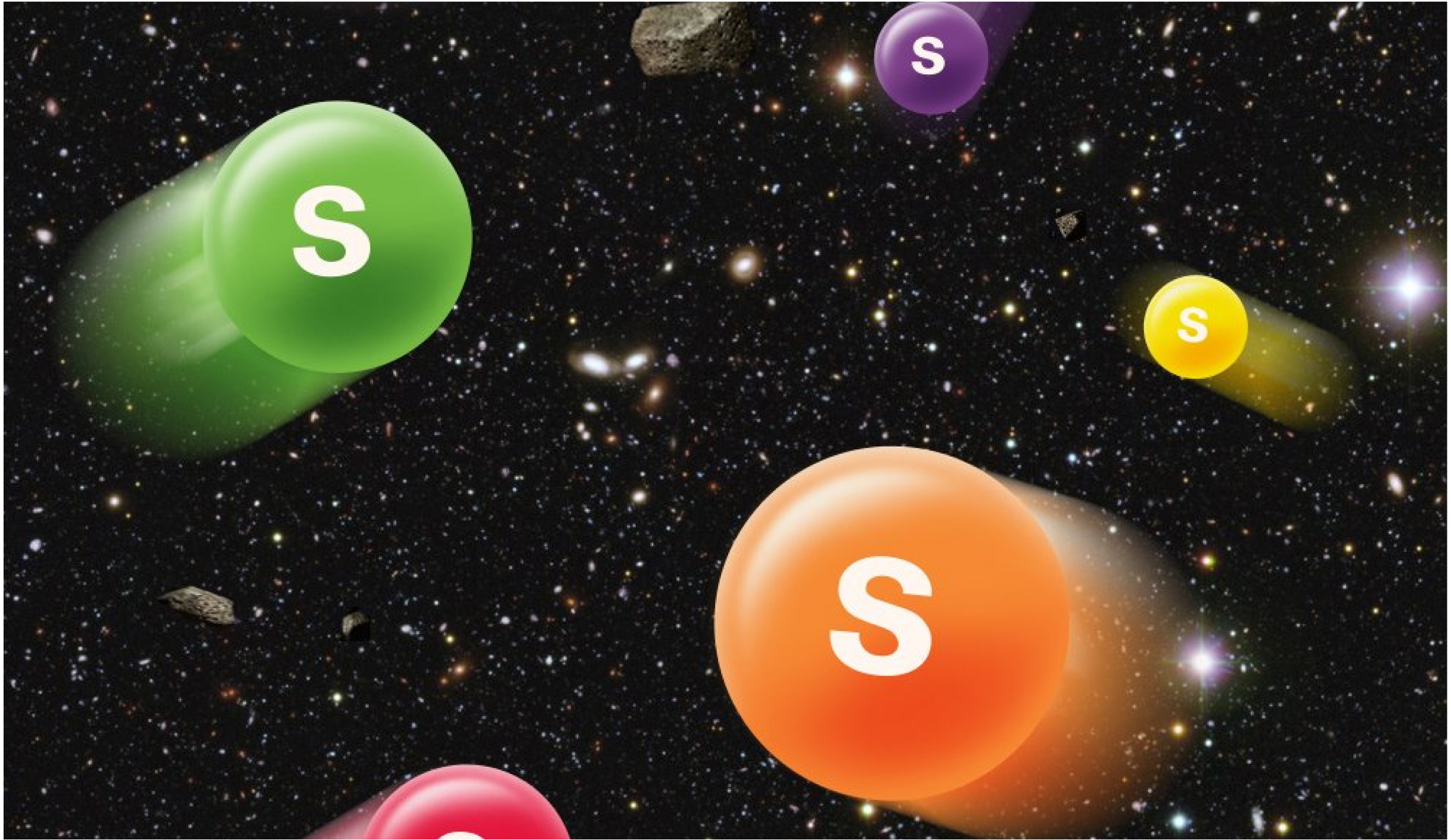 Lentilles Skittles en train de survoler la galaxie 