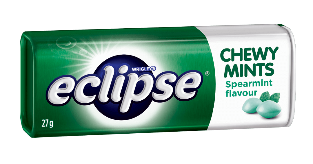 ECLIPSE Chewy Mints Spearmint green/white packet